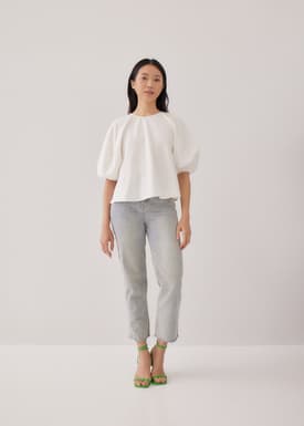 Jastine Lantern Sleeve Blouse