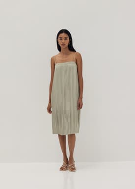 Hattie Pleated Column Dress
