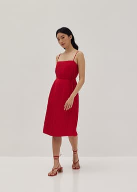 Hattie Pleated Column Dress