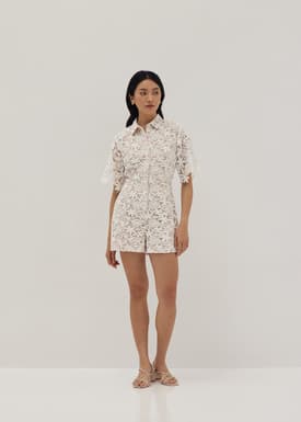 Tatiana Tailored Lace Romper