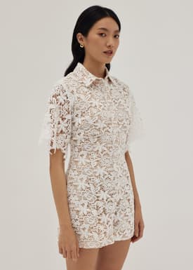 Tatiana Tailored Lace Romper