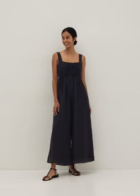 Sarai Textured Square Neck Jumpsuit