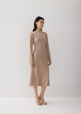 Hyacinth Padded Satin Low Back Dress