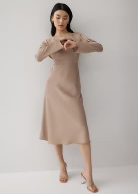 Hyacinth Padded Satin Low Back Dress