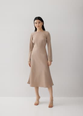 Hyacinth Padded Satin Low Back Dress