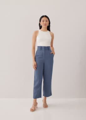 Morie Petite High Waist Straight Leg Pants (2022 Version)