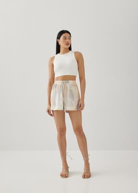 Kaia Relaxed Drawstring Shorts in Simple Pleasures