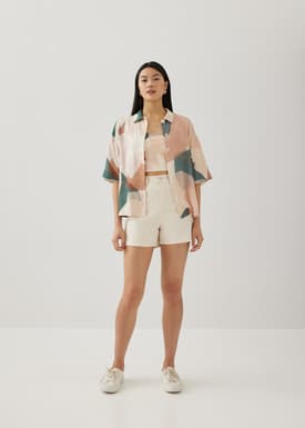 Helene Relaxed Button Down Shirt in Simple Pleasures