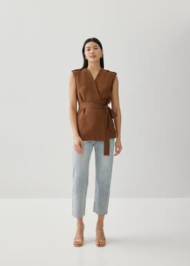 Eula Linen Wrap Vest