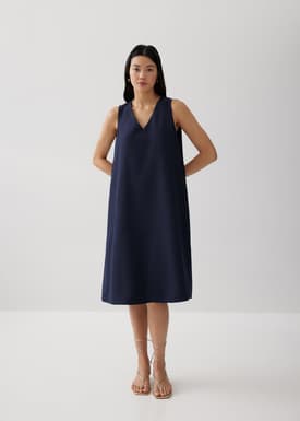 Aica Drape Trapeze Dress