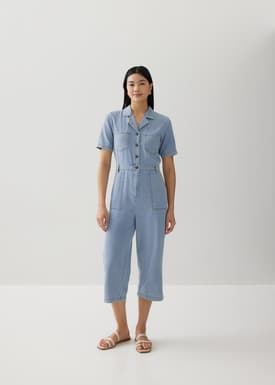 Zandra Denim Straight Leg Jumpsuit