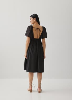 Gwen Padded Broderie Sleeve Dress