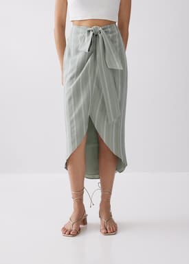 Adrina Drape Tie Front Skirt