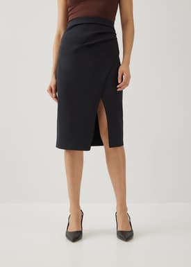 Rita Front Pleat Pencil Skirt