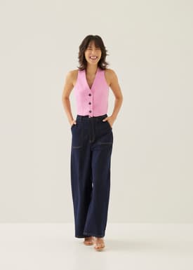 Merlin Tweed Crop Vest
