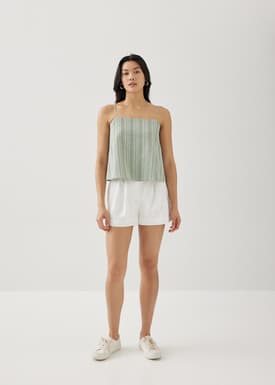 Gretel Striped Linen Tie Back Camisole