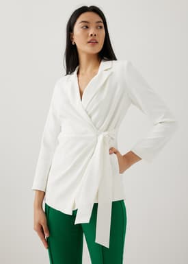 Elina Front Wrap Blazer