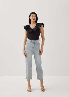 Jewell Fitted Ruffle Top