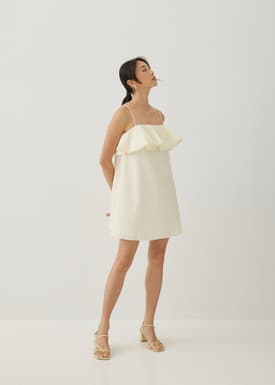 Fallyn Jacquard Babydoll Swing Dress