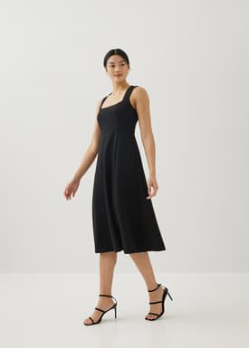 Wynna Textured Fit & Flare Dress