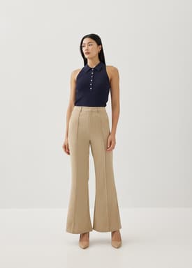 Novali Pintuck Flare Pants