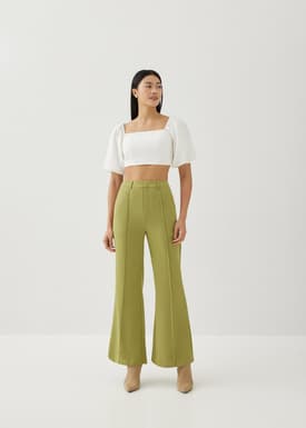 Novali Pintuck Flare Pants