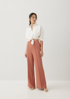 Novali Pintuck Flare Pants
