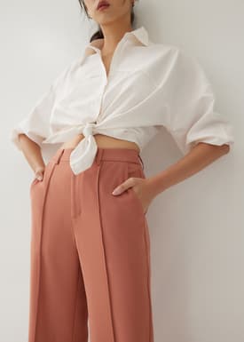 Novali Pintuck Flare Pants