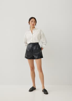 Andreia Faux Leather Shorts