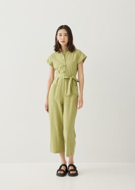 Ciely Cotton Straight Leg Maxi Jumpsuit