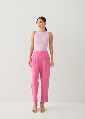 Yanni Pleat Straight Leg Pants