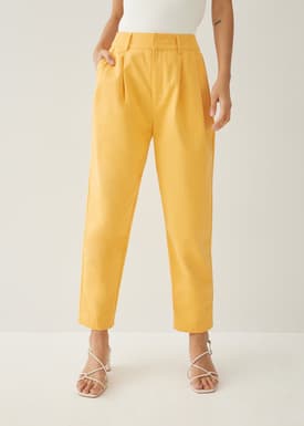 Yanni Pleat Straight Leg Pants