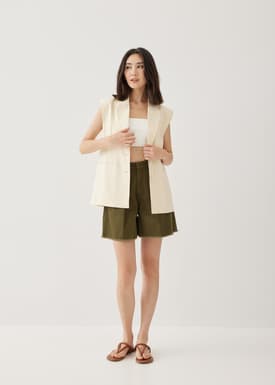Ryanna Linen Collared Vest