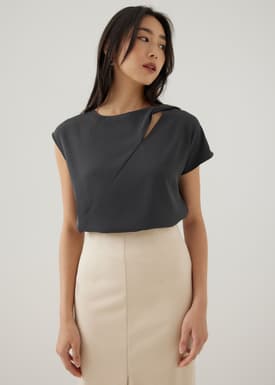 Doxie Asymmetric Shell Top