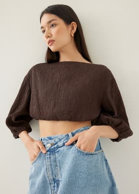 Thelma Elastic Puff Sleeve Top