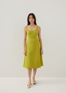 Gemina Jersey Fit & Flare Midi Dress