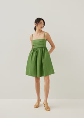 Faiza Cotton Babydoll Mini Dress