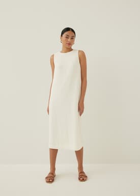 Krizta Textured Column Midi Dress