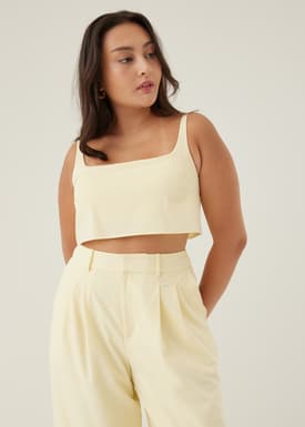 Veera Padded Cropped Tank Top