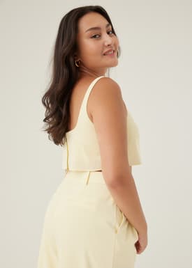 Veera Padded Cropped Tank Top