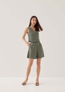 Almita Asymmetric Button Down Vest