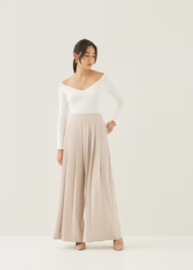 Aneth Pleated Straight Leg Pants