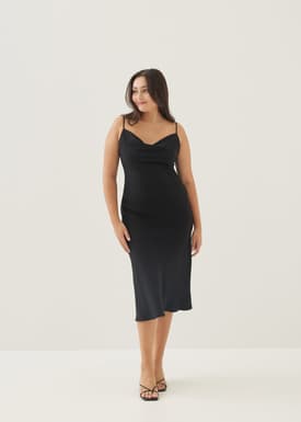 Adrianna Cowl Neck Midi Dress
