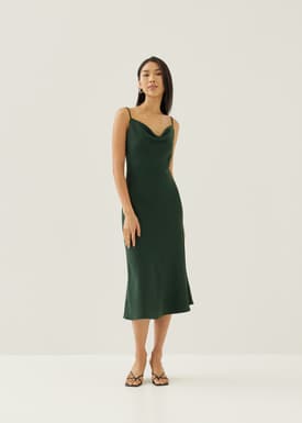 Adrianna Cowl Neck Midi Dress