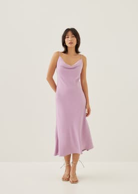 Adrianna Cowl Neck Midi Dress
