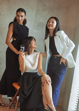 Cosima Padded Satin Peplum Blazer