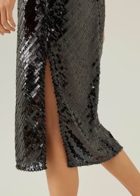 Carter Sequin Column Midi Dress