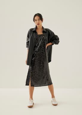 Carter Sequin Column Midi Dress