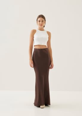 Agatha Satin Maxi Skirt