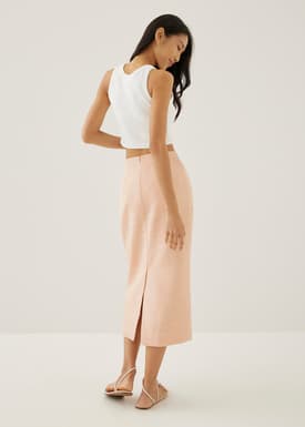 Monette Tweed Column Midaxi Skirt
